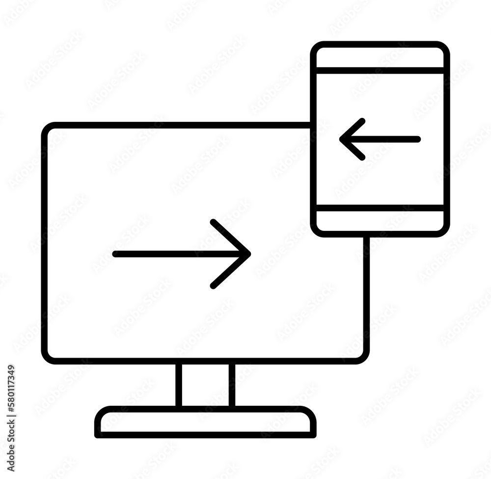 Responsive, computer, phone, SEO icon. Simple line, outline elements of commerce icons for ui and ux, website or mobile application on white background Responsive, computer, phone, SEO icon. Simple line, outline elements of commerce icons for ui and ux, website or mobile application on white background