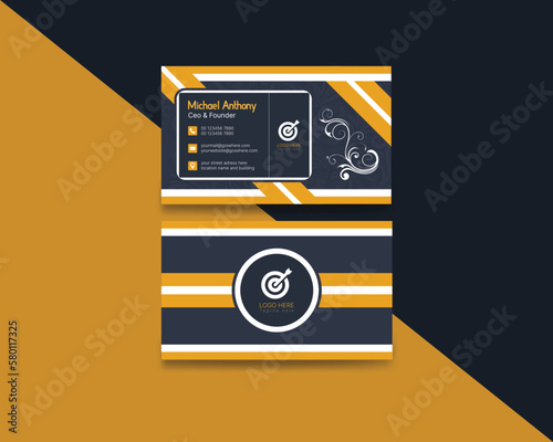 Modern Business Card, Creative and Clean Business Card Template.