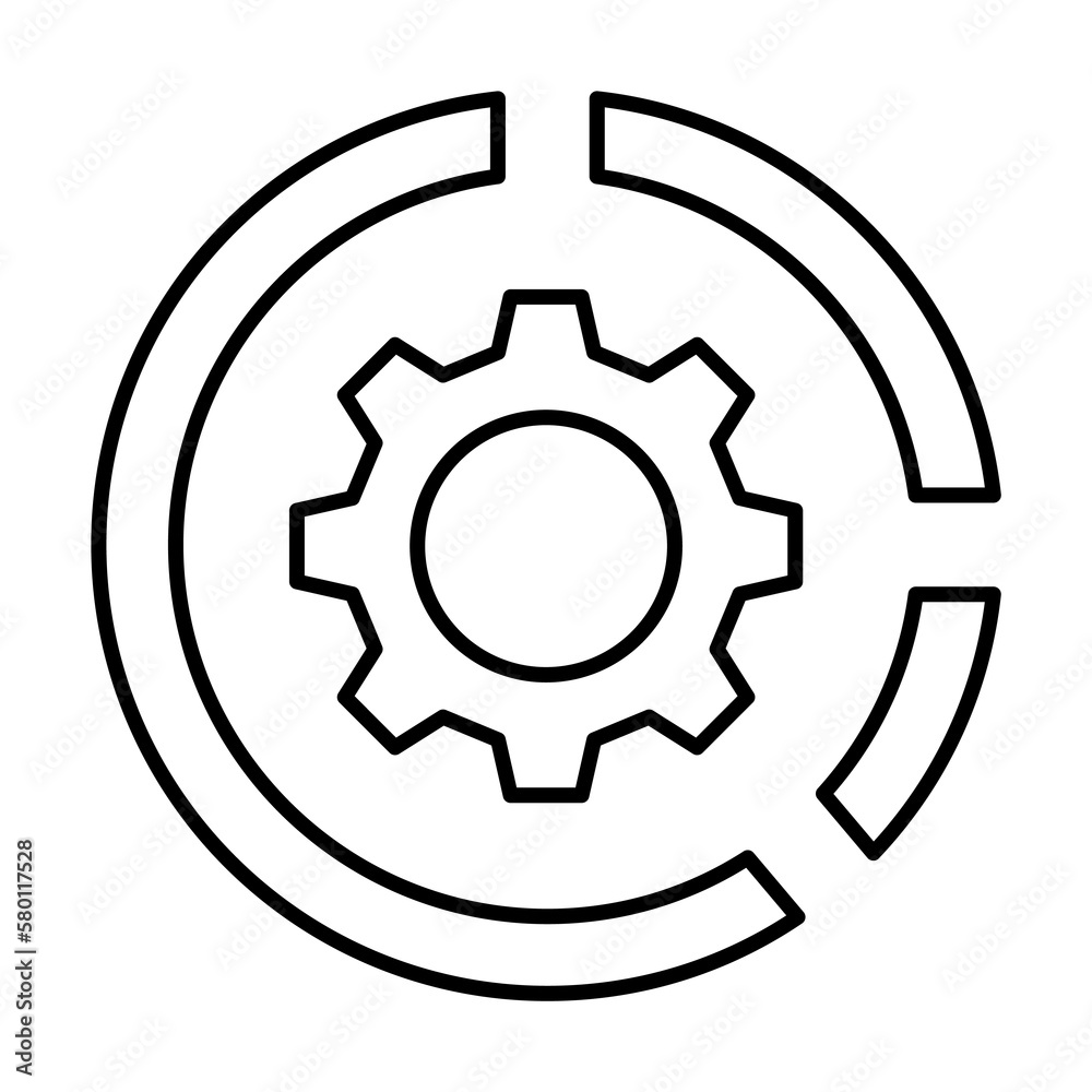 Settings, gear, SEO icon. Simple line, outline elements of commerce icons for ui and ux, website or mobile application on white background Settings, gear, SEO icon. Simple line, outline elements of commerce icons for ui and ux, website or mobile application on white background