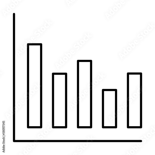 Bar chart  SEO icon. Simple line  outline elements of commerce icons for ui and ux  website or mobile application on white background