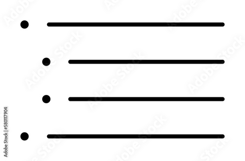 Photography format, indent, list icon