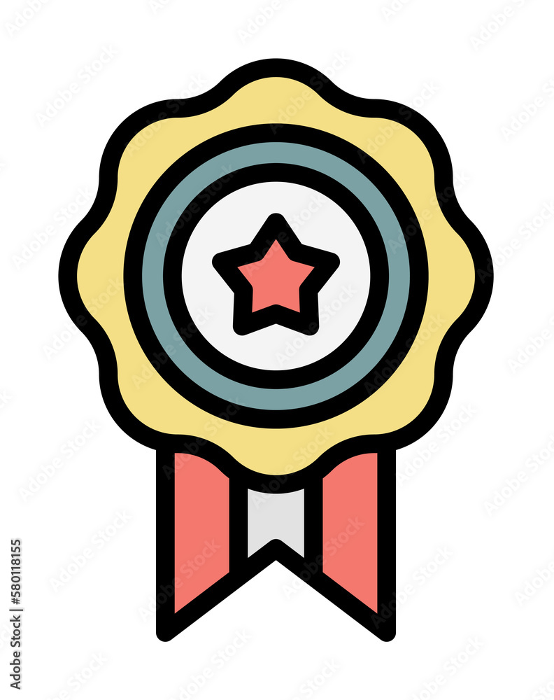 Medal USA flag icon. Simple color with outline elements of America icons for ui and ux, website or mobile application on white background Medal USA flag icon. Simple color with outline elements of America icons for ui and ux, website or mobile application on white background