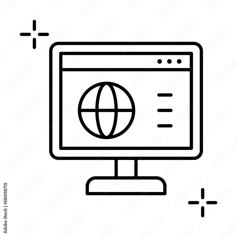 Internet, monitor, addictions icon. Simple line, outline elements of addictive human for ui and ux, website or mobile application on white background Internet, monitor, addictions icon. Simple line, outline elements of addictive human for ui and ux, website or mobile application on white background