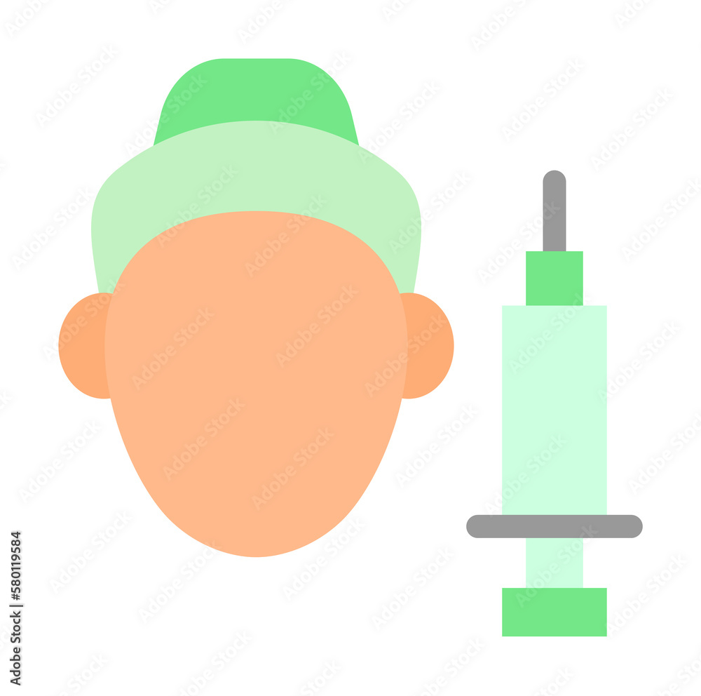 Mesotherapy woman face icon. Simple color elements of alternative medicine icons for ui and ux, website or mobile application on white background Mesotherapy woman face icon. Simple color elements of alternative medicine icons for ui and ux, website or mobile application on white background
