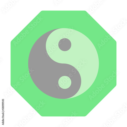 Ying yang alternative medicine icon. Simple color elements of alternative medicine icons for ui and ux, website or mobile application on white background