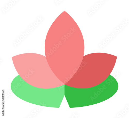 Lotus alternative medicine icon. Simple color elements of alternative medicine icons for ui and ux, website or mobile application on white background