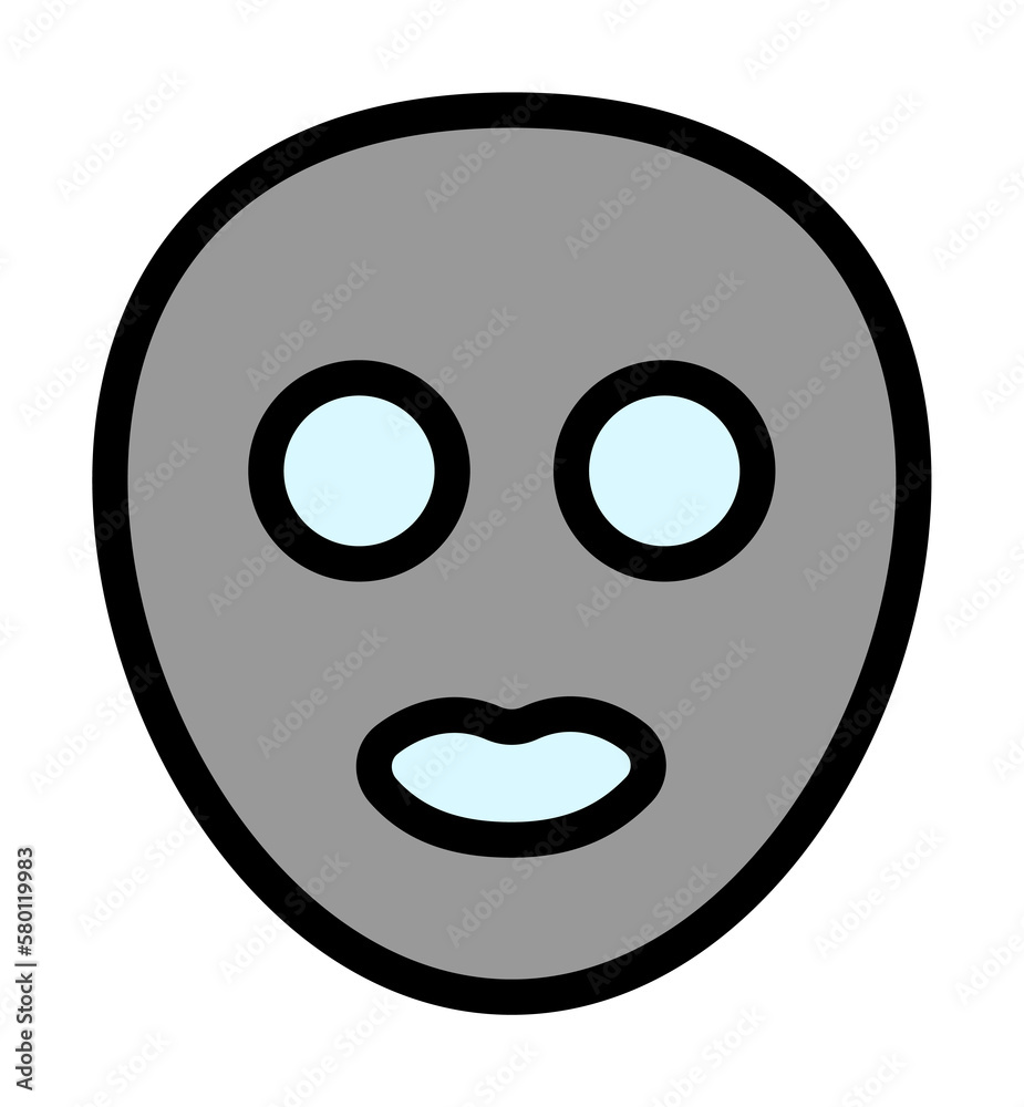 Face mask woman icon. Simple color with outline elements of alternative medicine icons for ui and ux, website or mobile application on white background Face mask woman icon. Simple color with outline elements of alternative medicine icons for ui and ux, website or mobile application on white background