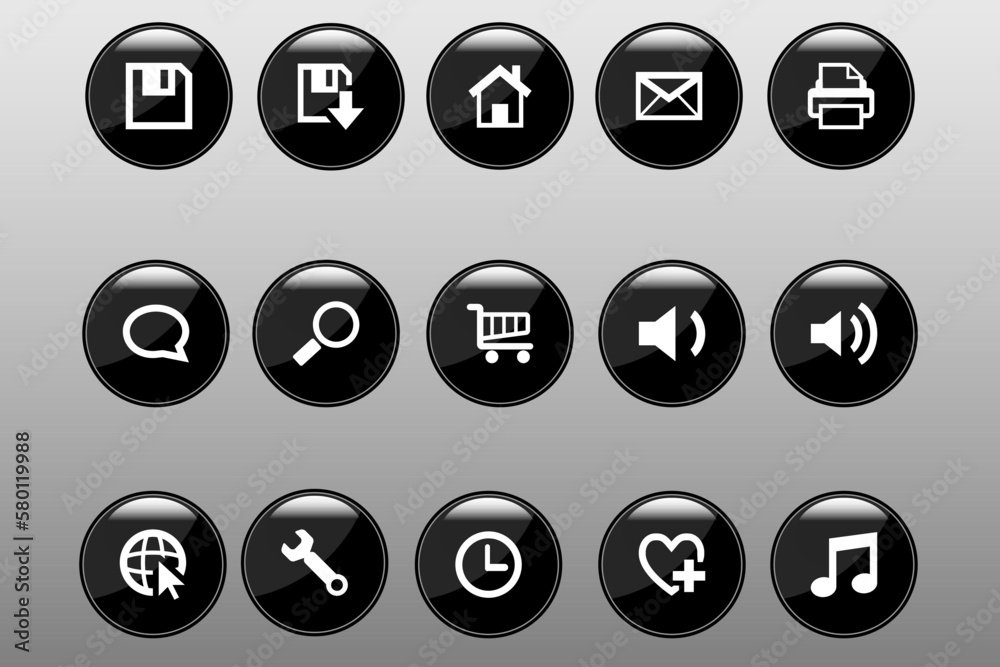 SEO circle icon sets, suitable for user interface SEO circle icon sets, suitable for user interface