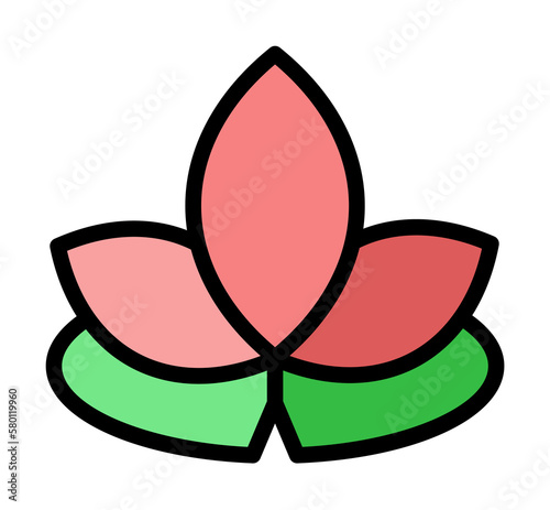 Lotus alternative medicine icon. Simple color with outline elements of alternative medicine icons for ui and ux, website or mobile application on white background © rashadaliyev