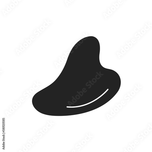 Facial massage tools circular icon gua sha roller concept, jade stone treatment vector icons, anti-aging tools symbols isolated on white background