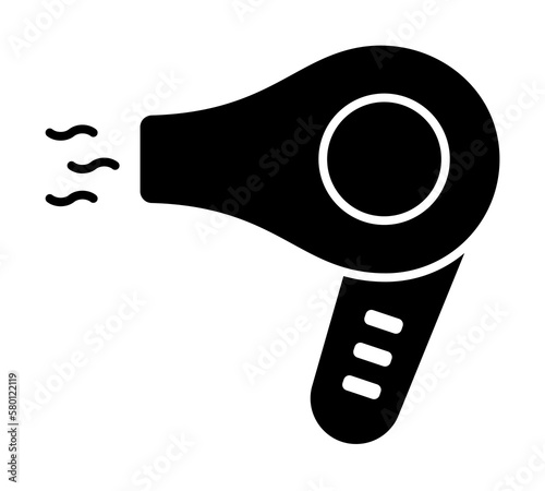 Hair dryer, bathroom icon. Simple bathroom icons for ui and ux, website or mobile application on white background