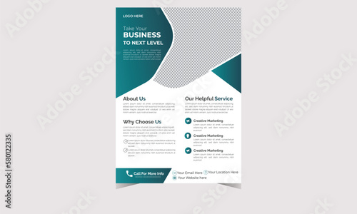 Fototapeta Naklejka Na Ścianę i Meble -   Corporate Business flyer Templates poster flyerTamplet brochure cover design layout space for photo background, vector illustration template in A4 size Brochure design, cover modern