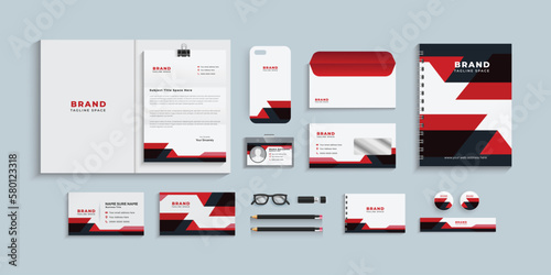 Corporate identity template, business stationery set.eps