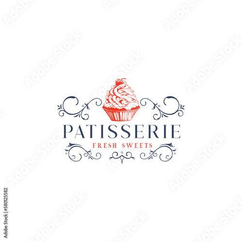 Pastry desserts and sweet cakes sketch lettering for patisserie or cafeteria and bakery cafe. Vector calligraphy for chocolate cupcake, tiramisu or muffin and cheesecake for pastry shop