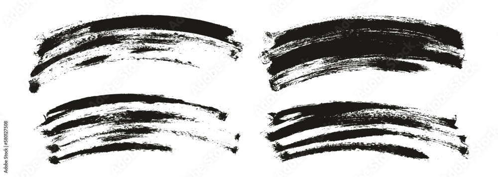 Round Sponge Thin Artist Brush Curved Background High Detail Abstract Vector Background Set Round Sponge Thin Artist Brush Curved Background High Detail Abstract Vector Background Set