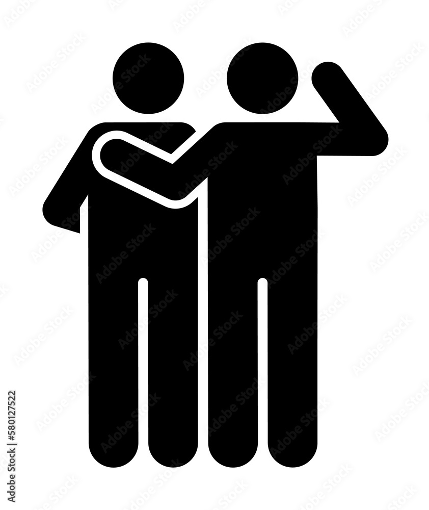 Man, friend, talking icon. Element of daily routine pictogram icon on white background Man, friend, talking icon. Element of daily routine pictogram icon on white background