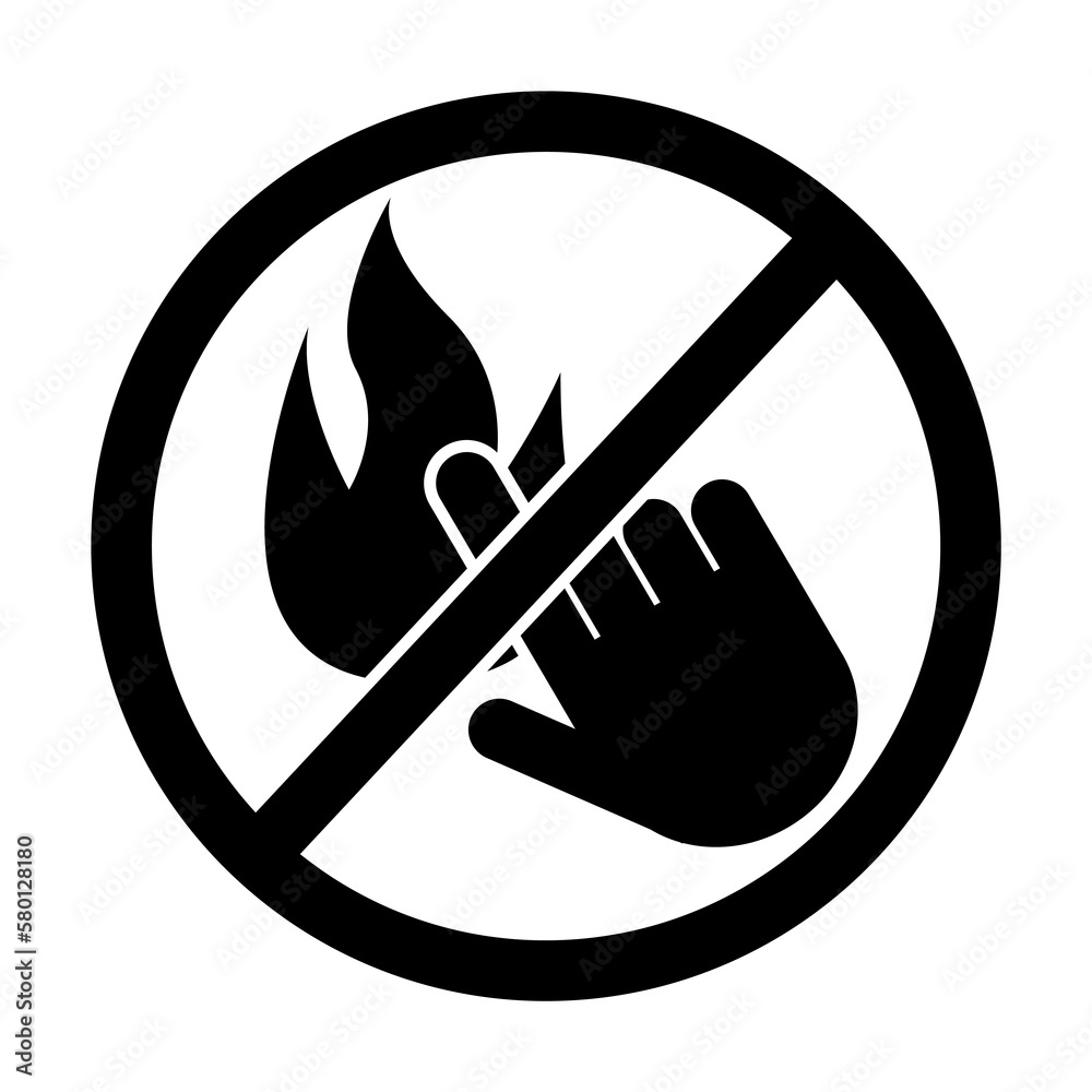 don't touch fire icon. Element of prohibition sign icon. Premium quality graphic design icon. Signs and symbols collection icon on white background don't touch fire icon. Element of prohibition sign icon. Premium quality graphic design icon. Signs and symbols collection icon on white background