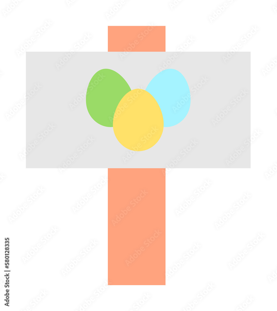 Fototapeta premium Sign egg pointer color icon. Simple color elements of religious holiday for ui and ux, website or mobile application on white background