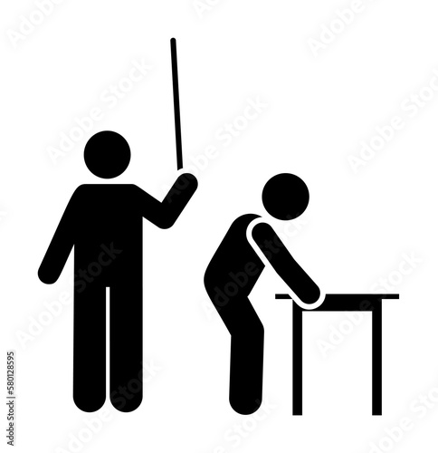 Teacher, punishment, boy, school icon. Element of education pictogram icon. Premium quality graphic design icon. Signs and symbols collection icon for websites, web design on white background