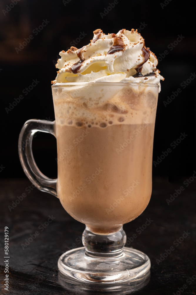 Drink - Iced Drink with amarula liqueur and whipped cream Drink - Iced Drink with amarula liqueur and whipped cream