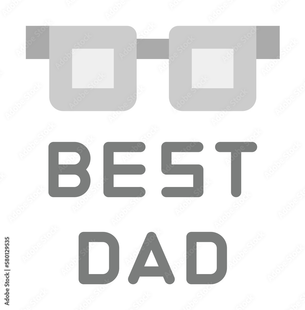 Best Dad, glasses icon. Simple color elements of cultural activities icons for ui and ux, website or mobile application on white background Best Dad, glasses icon. Simple color elements of cultural activities icons for ui and ux, website or mobile application on white background