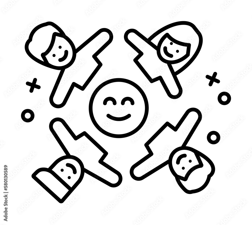 Friendship smile girls boys icon. Element of friendship icon on white background Friendship smile girls boys icon. Element of friendship icon on white background