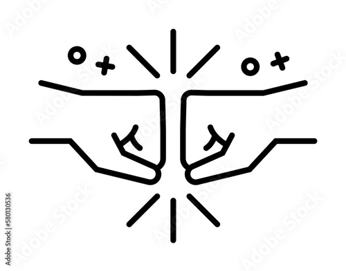 Bump finger hand icon. Element of friendship icon on white background