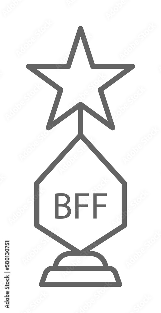 Medal, bff, friendship icon. Element of friendship icon. Thin line icon for website design and development, app development. Premium icon on white background Medal, bff, friendship icon. Element of friendship icon. Thin line icon for website design and development, app development. Premium icon on white background