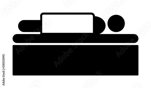 Man dead funeral bed icon. Element of pictogram death illustration