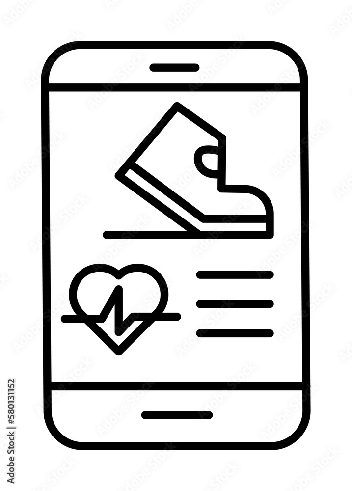 Gadget, fitness app icon. Element of gadget icon on white background Gadget, fitness app icon. Element of gadget icon on white background