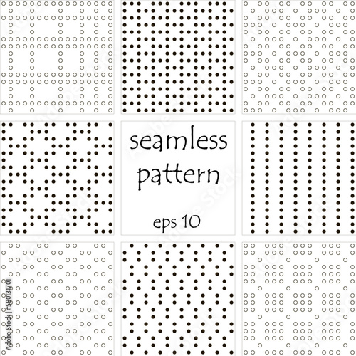 Polka dot seamless pattern collection