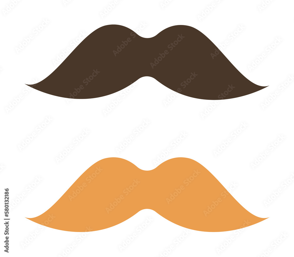 Mustache icon. Simple color elements of hipster style icons for ui and ux, website or mobile application on white background Mustache icon. Simple color elements of hipster style icons for ui and ux, website or mobile application on white background