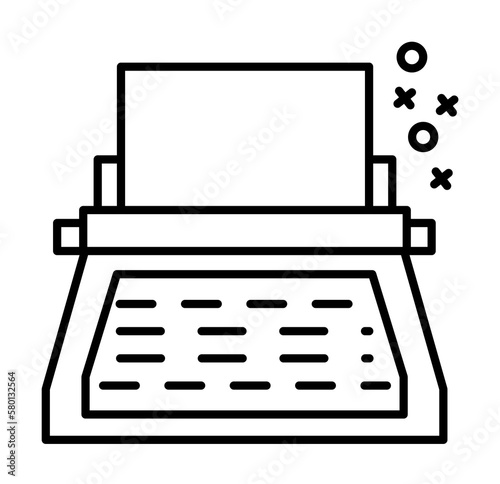 Typewriter literature old icon. Element of history icon on white background