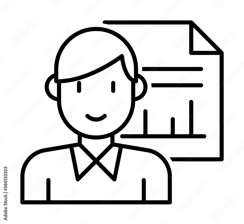 Manager icon. Element of interview icon on white background Manager icon. Element of interview icon on white background