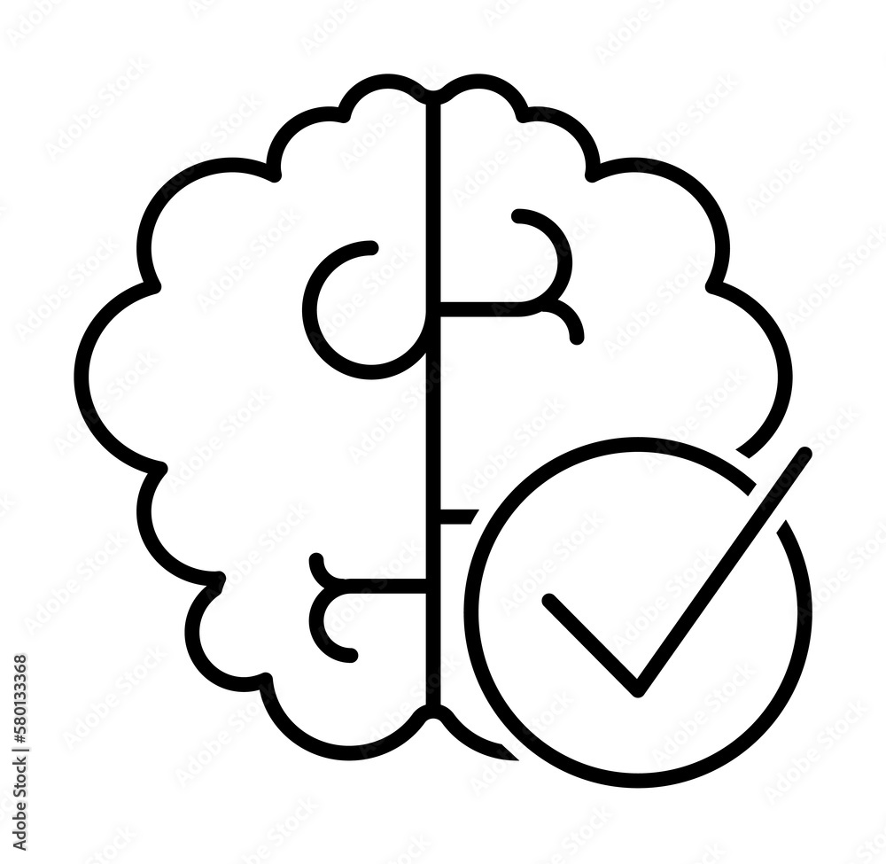 Obraz premium Brain icon. Element of interview icon on white background
