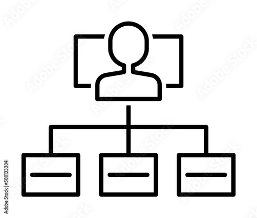 Hierarchical structure icon. Element of interview icon on white background