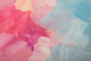 Art oil and acrylic smear blot canvas painting wall. Abstract texture pastel color stain brushstroke texture background.