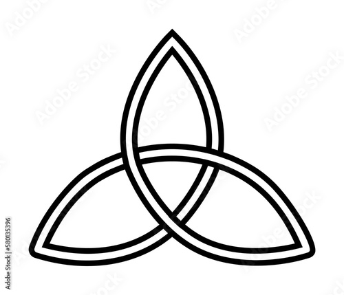 Triquetra, magic icon. Element of magic for mobile concept and web apps icon. Thin line icon for website design and development on white background