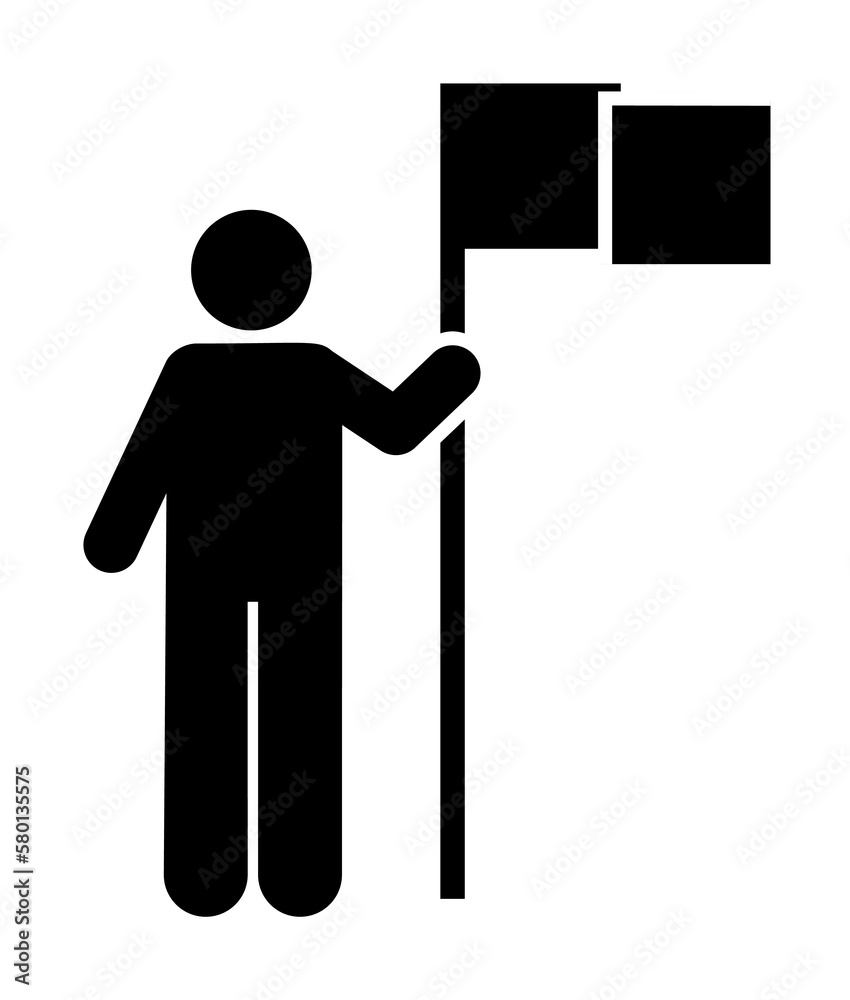 Flag, man icon. Element of man with random object icon. Premium quality graphic design icon. Signs and symbols collection icon for websites, web design on white background Flag, man icon. Element of man with random object icon. Premium quality graphic design icon. Signs and symbols collection icon for websites, web design on white background