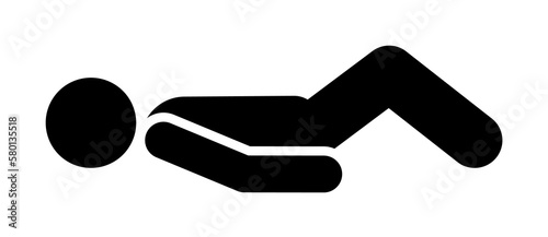 Man, knee, lying icon. Element of man squatting icon. Premium quality graphic design icon. Signs and symbols collection icon for websites, web design, mobile app on white background