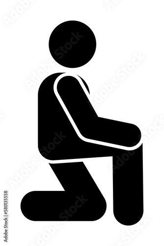 Man, posture, squat icon. Element of man squatting icon. Premium quality graphic design icon. Signs and symbols collection icon for websites, web design, mobile app on white background