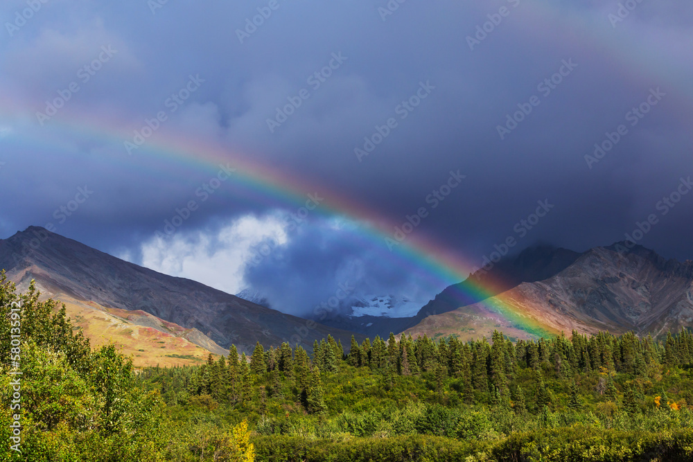 Rainbow in mountains Rainbow in mountains