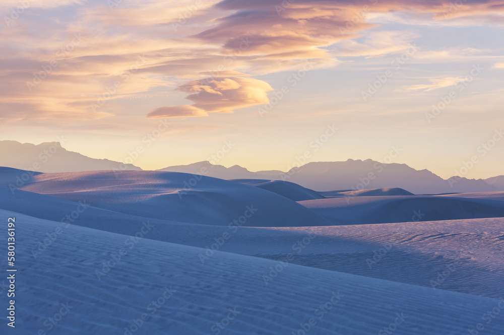 White sand dunes