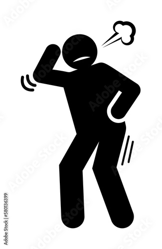 Fear, man, scare icon. Element of negative character traits icon. Premium quality graphic design icon. Signs and symbols collection icon for websites on white background