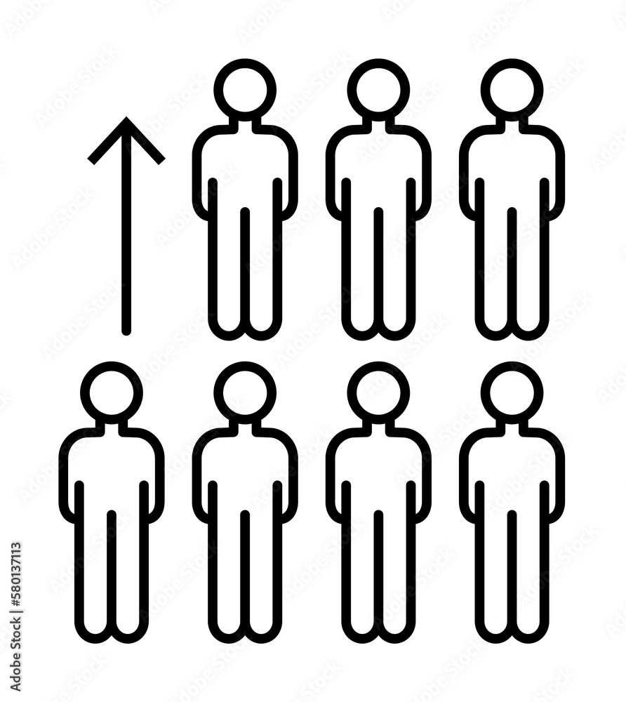 Growth demograpic men icon. Element of overpopulation icon on white background Growth demograpic men icon. Element of overpopulation icon on white background