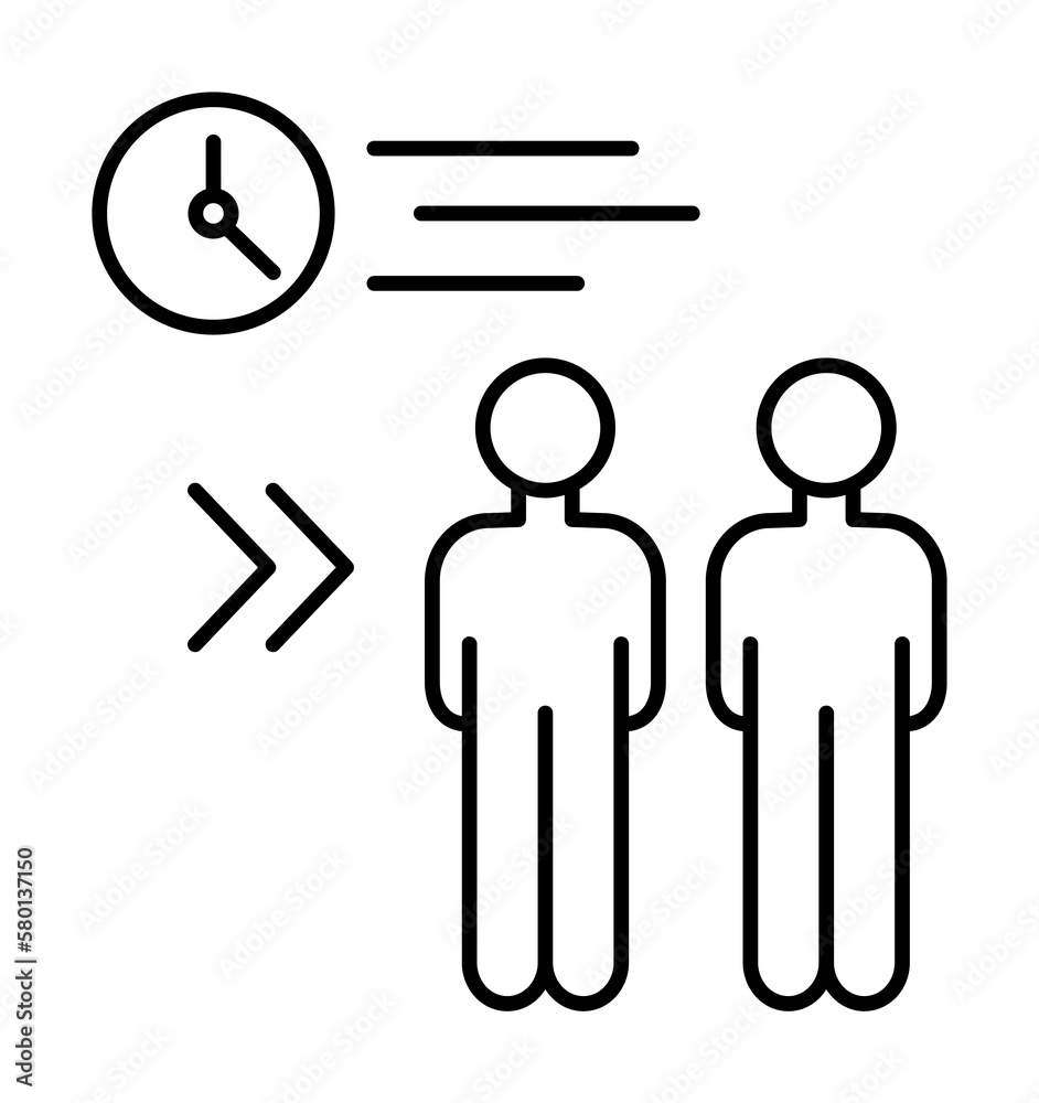 Men time work business icon. Element of overpopulation icon on white background Men time work business icon. Element of overpopulation icon on white background