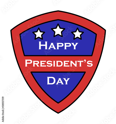 President day shield star icon. Simple line, outline elements of color public holiday icons for ui and ux website or mobile application on white background © rashadaliyev