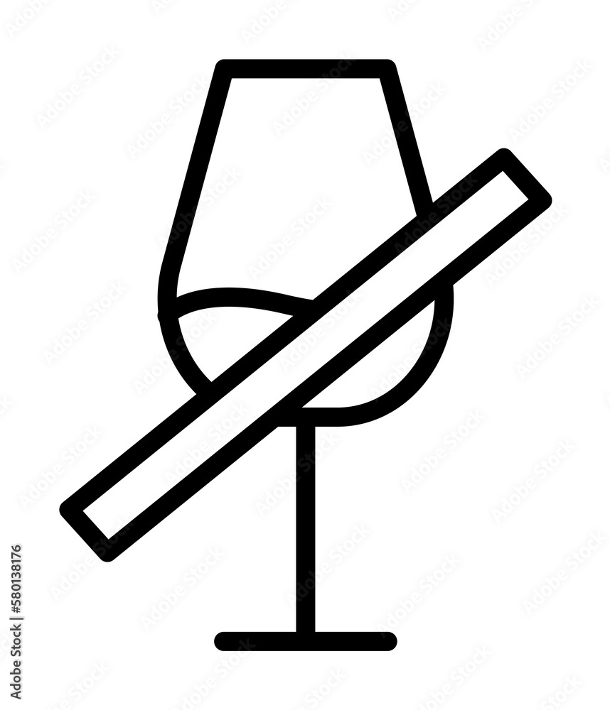 No drink fasting haram Ramadan icon. Simple line elements of islam icons for ui and ux, website or mobile application on white background No drink fasting haram Ramadan icon. Simple line elements of islam icons for ui and ux, website or mobile application on white background