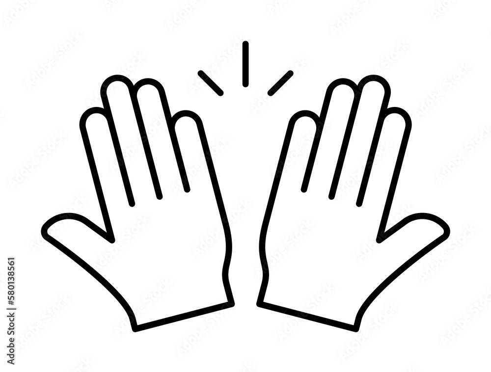 Muslim praying hands icon. Simple line, outline religion icons for ui and ux, website or mobile application on white background Muslim praying hands icon. Simple line, outline religion icons for ui and ux, website or mobile application on white background