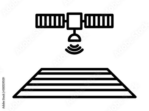smart farm, satellite icon. Element of smart farm icon. Thin line icon for website design and development, app development. Premium icon on white background